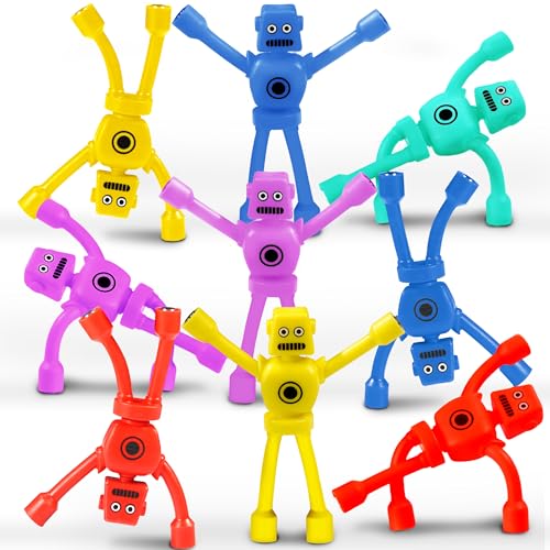 CHESLICR Easter Basket Stuffers for Kids Toddlers Boys 10PC Magnetic Robot Men Travel Toys Airplane Road Trip Car Travel Activities Essential Magnet Fidget Toy for Boy 3 4 5 6 Year Old Valentines Day Gifts - Image 1