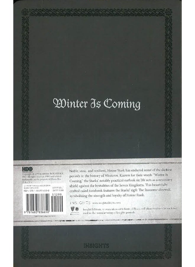 Game Of Thrones: House Stark Ruled Notebook - Image 2