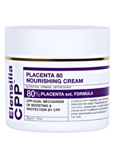 CPP Placenta 80 Nourishing Cream 1.76 Fl. Oz., Intensive Treatment Cream packed with 80% Placenta Extract, Syn-Coll, and Antioxidants for Anti Aging, Firming, Hydrating, and Deep Nourishing