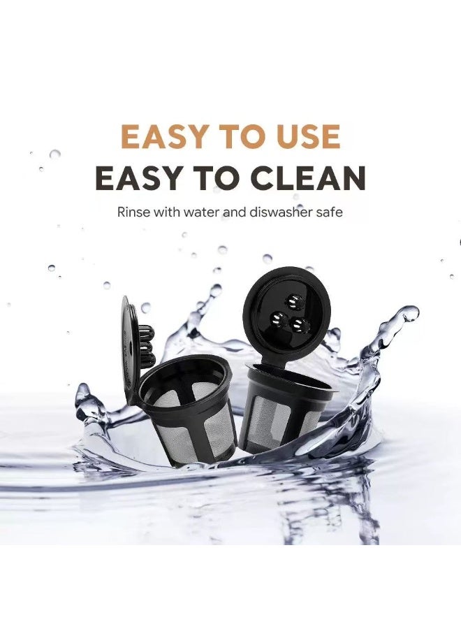 Reusable 3-Hole K-Cup Filter Pods for  DualBrew Coffee Maker – Refillable Coffee Capsule, 4 Pack - Image 4