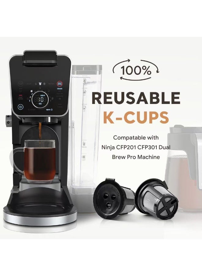 Reusable 3-Hole K-Cup Filter Pods for  DualBrew Coffee Maker – Refillable Coffee Capsule, 4 Pack - Image 2