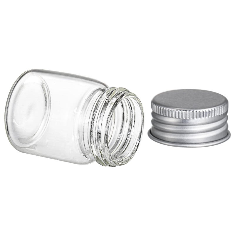 Coloch 36 Pack 15ml Empty Glass Jars with Screw Aluminum Caps, 0.5Oz Mini Cosmetics Container Jar Glass Paint Jar Refillable Oil Vials Test Bottles for Cosmetics, Chemicals, Decoration - Image 5