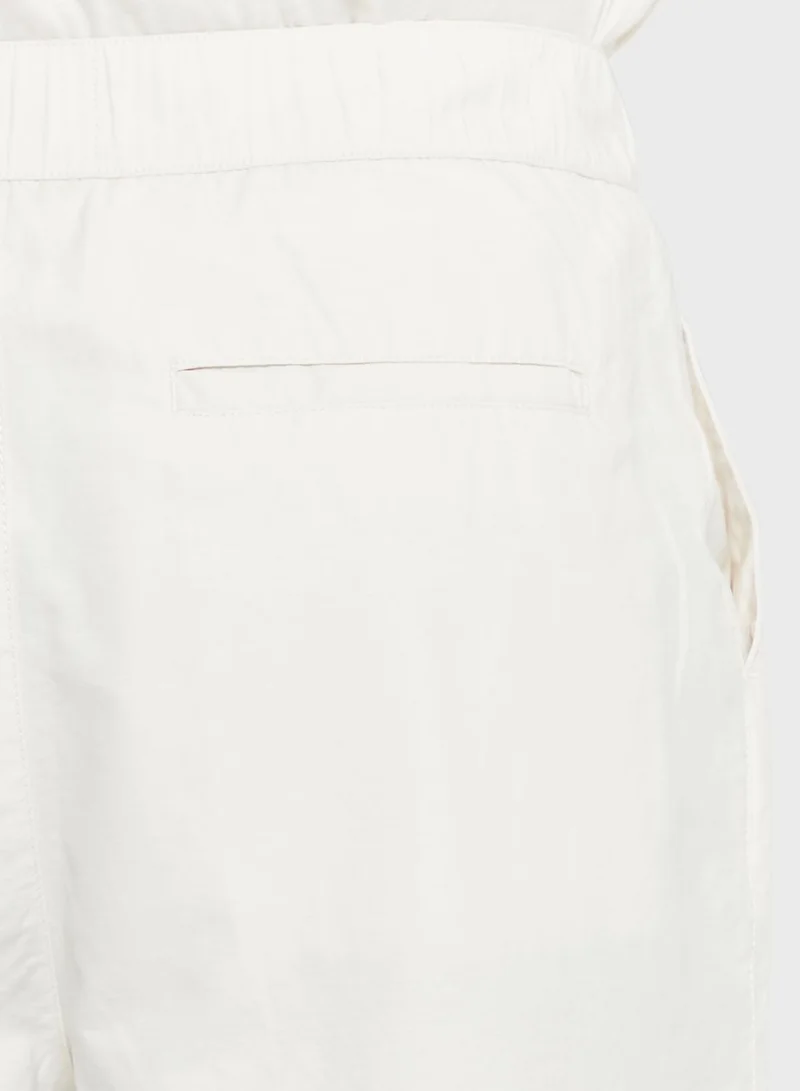 TOPMAN Topman Wide Leg Trousers In Ecru