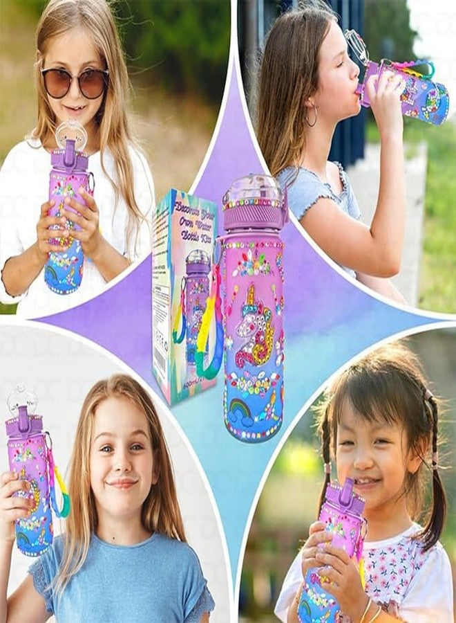 Abhsant Gem Diamond Painting Crafts,Fun Arts Decorate Your Own Water Bottle Kits for Girls Fun Arts and Crafts Gifts Toys for Girls(Unicorn) - Image 5