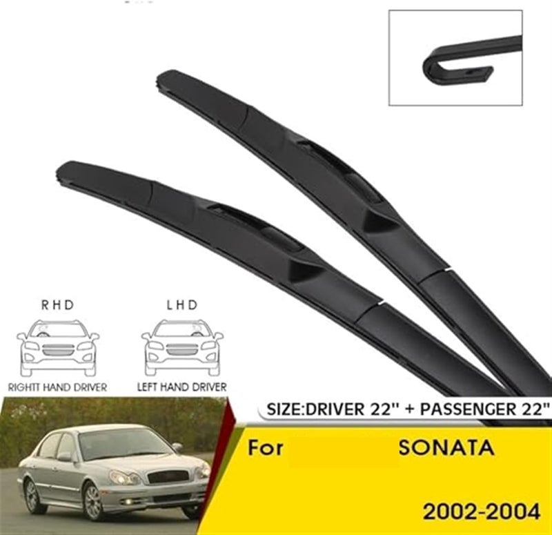 Wivplex Windshield Wiper Blades for Hyundai Sonata 2002-2004 - Image 2