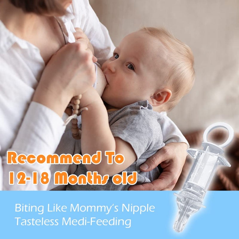 Elfzone Baby Medicine Dispenser Kit - 3PCS - Silicone Infant Medicine Syringe Pacifier Dropper, Toddler Feeding Pacifiers Dispensers Products for Babies Newborn Essentials Must Haves Medical Kits - Image 4