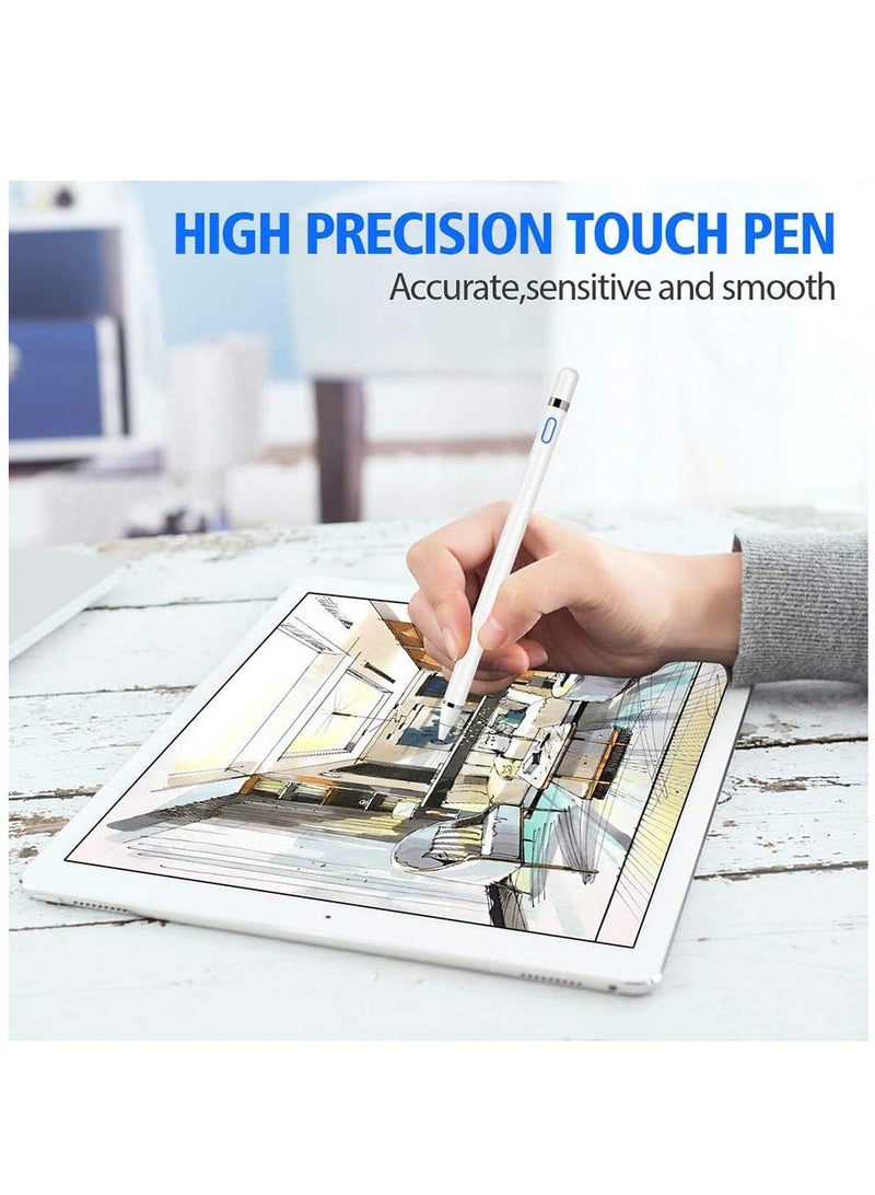 ELTRAZONE Active Stylus Compatible with Apple iPad, Stylus Pens for Touch Screens,Rechargeable Capacitive 1.5mm Fine Point with iPhone iPad and Other Tablets (White) - Image 4