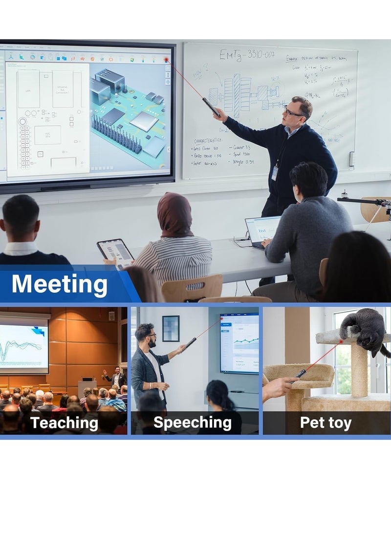 Wireless Presenter With Laser Pointer Pen White - Image 2