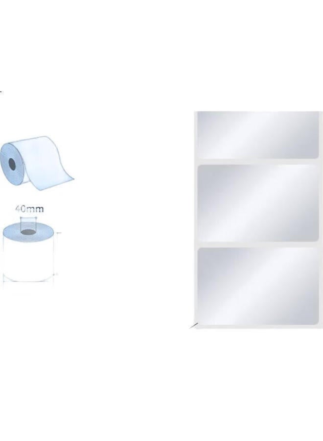 Surada Suladaia Silver Label Paper, 60X40Mm, 800 Sheets, Matte Silver Label Paper, Pet Label Paper, Waterproof Label, Self-Adhesive Fixed Asset Label, Silver Label Paper, Bq-0123 - Image 3