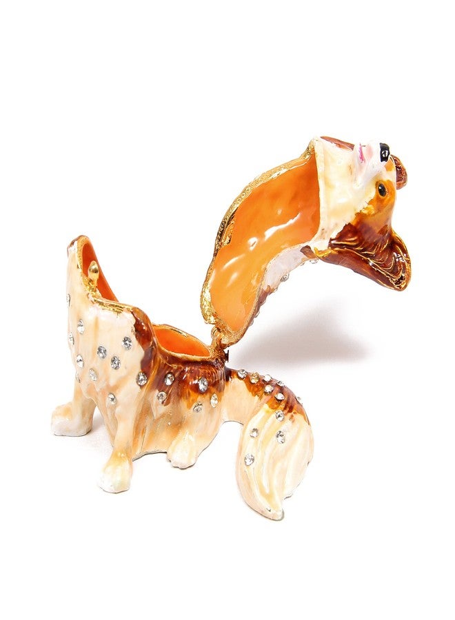 QIFU-Hand Painted Enameled Dog Style Decorative Hinged Jewelry Trinket Box Unique Gift For Home Decor - Image 4