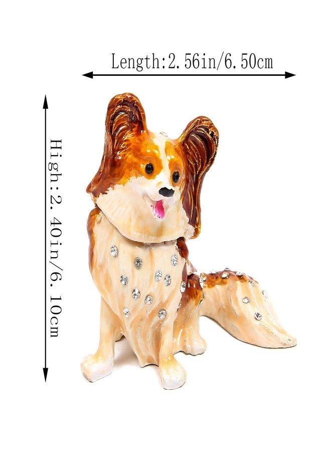 QIFU-Hand Painted Enameled Dog Style Decorative Hinged Jewelry Trinket Box Unique Gift For Home Decor - Image 5
