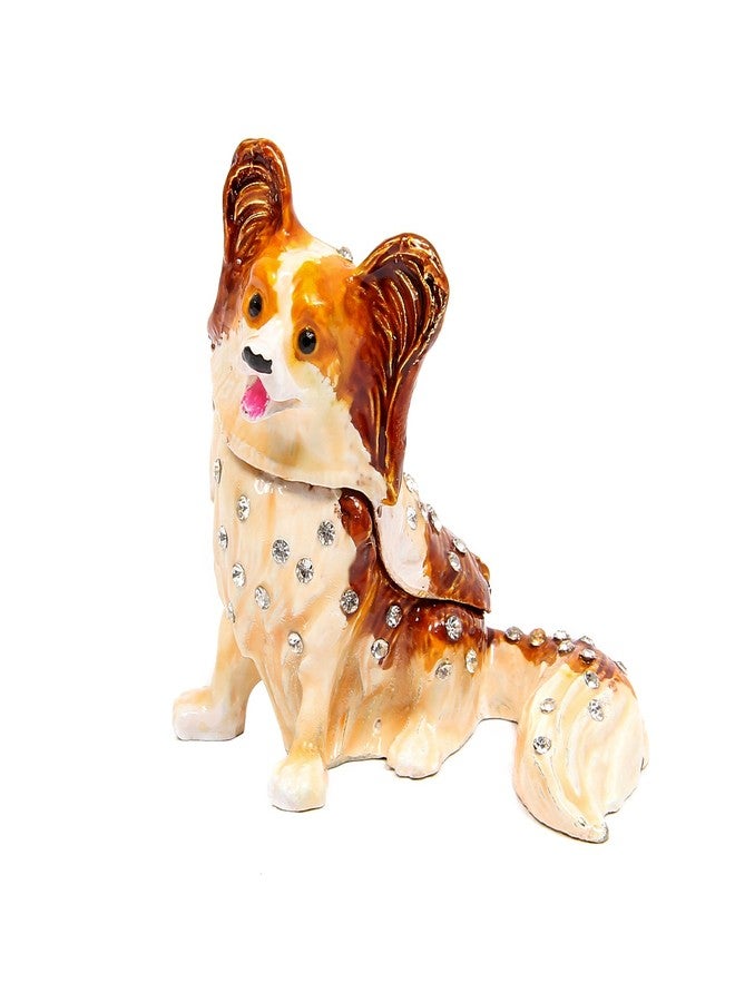 QIFU-Hand Painted Enameled Dog Style Decorative Hinged Jewelry Trinket Box Unique Gift For Home Decor - Image 2