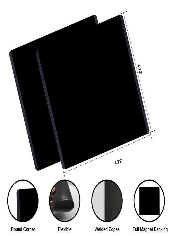 CHUNNIAO Black Magnetic Picture Frame 4X4 for Refrigerator,12 pack,Square Photo Magnets Sleeves - Image 4