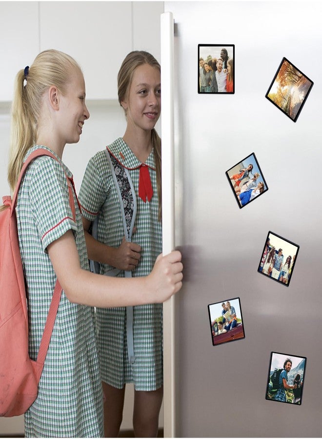 CHUNNIAO Black Magnetic Picture Frame 4X4 for Refrigerator,12 pack,Square Photo Magnets Sleeves - Image 5