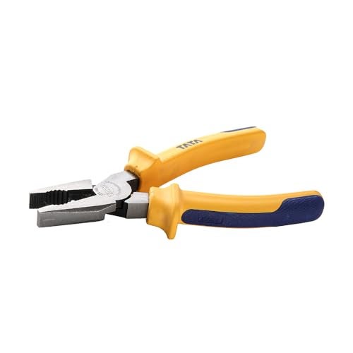 AGRICO TATA AGRICO Multi-purpose Combination Plier Induction Hardened Cutting Edges| Plier for Cutting, Bending, Pulling & Gripping Wires & Nails| High Strength Construction| Ergonomic Grip (7-inch -Yellow) - Image 3
