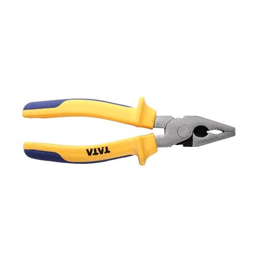 AGRICO TATA AGRICO Multi-purpose Combination Plier Induction Hardened Cutting Edges| Plier for Cutting, Bending, Pulling & Gripping Wires & Nails| High Strength Construction| Ergonomic Grip (7-inch -Yellow) - Image 2