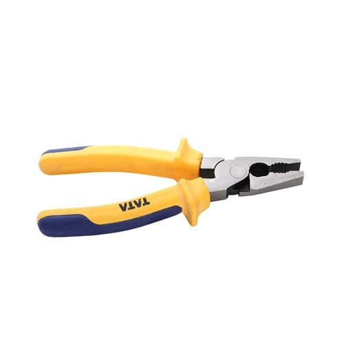 AGRICO TATA AGRICO Multi-purpose Combination Plier Induction Hardened Cutting Edges| Plier for Cutting, Bending, Pulling & Gripping Wires & Nails| High Strength Construction| Ergonomic Grip (7-inch -Yellow) - Image 1