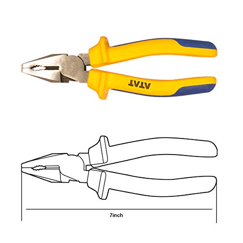 AGRICO TATA AGRICO Multi-purpose Combination Plier Induction Hardened Cutting Edges| Plier for Cutting, Bending, Pulling & Gripping Wires & Nails| High Strength Construction| Ergonomic Grip (7-inch -Yellow) - Image 5