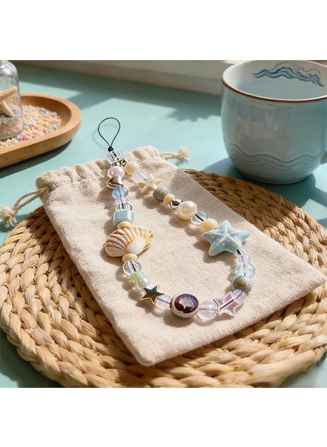 KANGLI Blue Cute Beaded Cell Phone Lanyard-lanyards for ID Badges,Keychain Accessories,Bag Charms,Beaded Camera Wrist Strap - Image 3