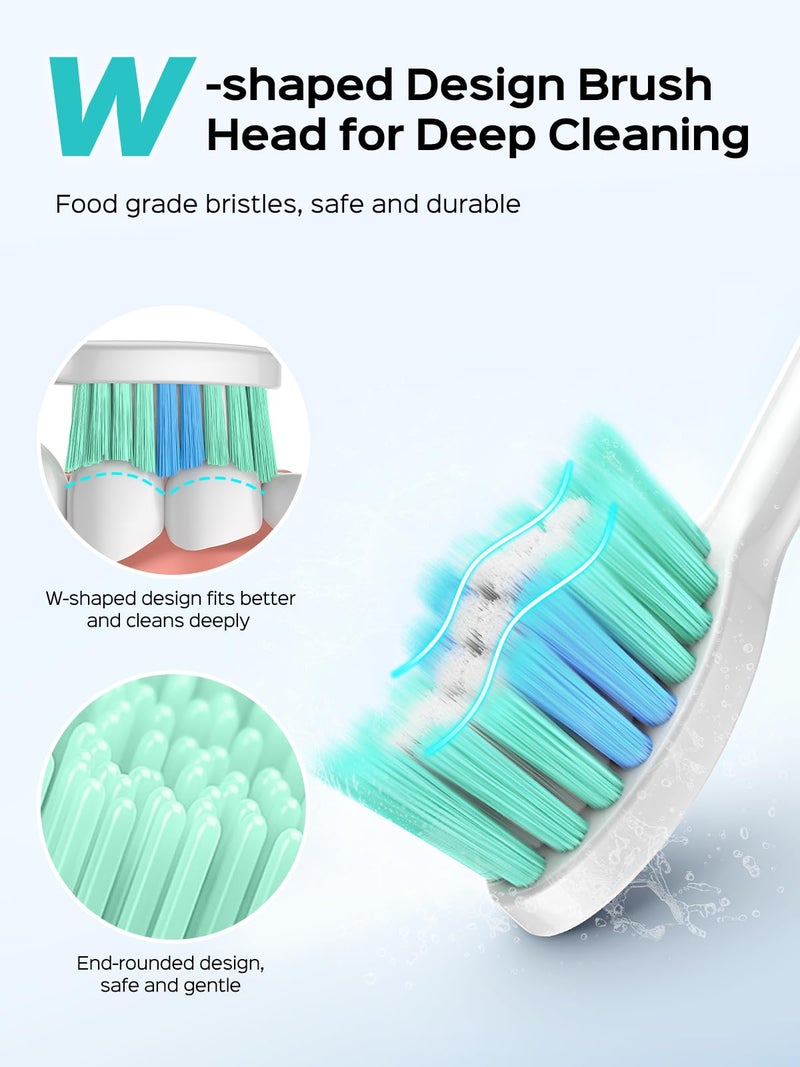 COSLUS Sonic Electric Toothbrush for Kids & Adults: 47000 VPM for Deep Cleaning & Whitening with Travel Case - 5 Modes for Sensitive Teeth & Braces, Wireless Charging, 6 Brush Heads for Home Family - Image 4