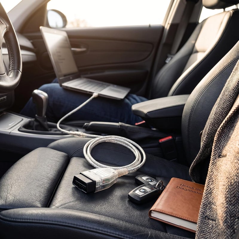 كينسو كابل أداة تشخيص السيارات K+DCAN OBD2 USB بواجهة كابلية مزودة بمفتاح للتبديل، مناسب للموديلات Series 1 E81 E82 E87 E88 (2004–2007.03) - Image 3