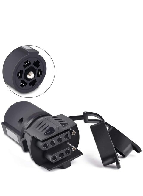 Trailer Light Adapter 7 to 4,5 Way, 7 Round to 4, 5 Pin Flat Blade RV Boat Connector Plug for Tow Hitch and Redline Tailgate LED