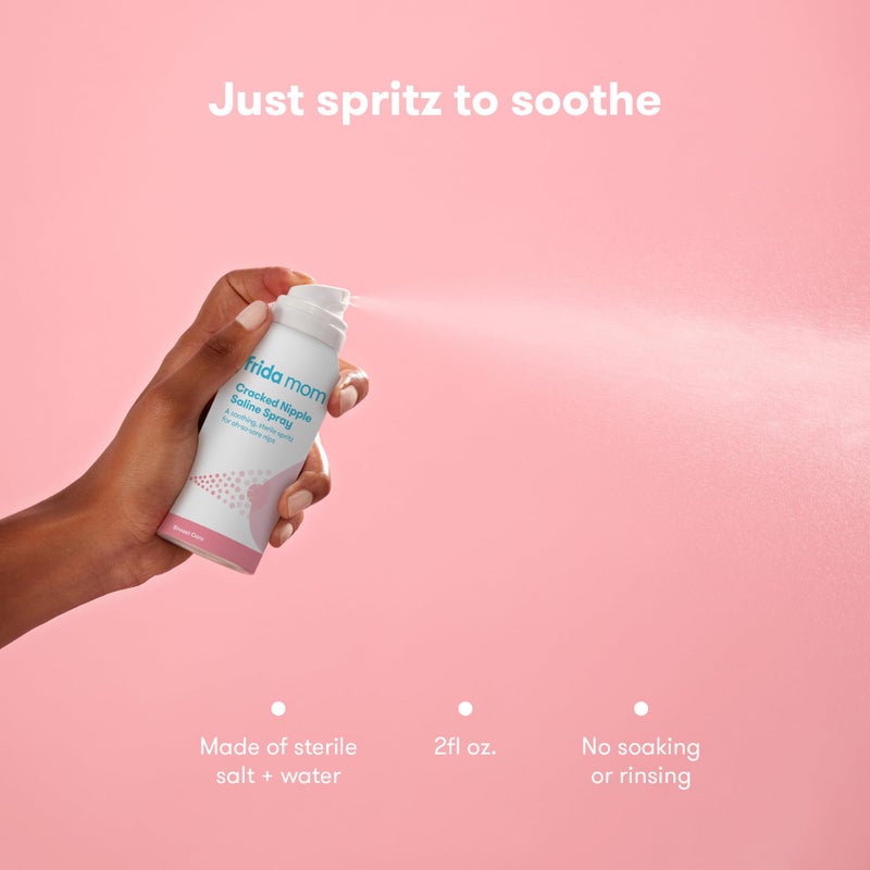 Saline Spray for Cracked Nipples, Breastfeeding Essentials for New Moms, Gentle for Baby and Mom, Spray to Heal Sore, Cracked Nipples, 2 fl oz - Image 3