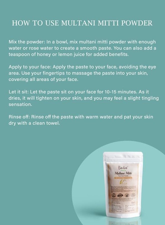 Bindian بينديان مولتاني ميتي للرجال والنساء 50 غرام | مسحوق طبيعي للعناية بالشعر والوجه لتنظيف البشرة، والتحكم في الزيوت، وعلاج حب الشباب، وتغذية الشعر | مناسب لجميع أنواع البشرة والشعر - Image 4