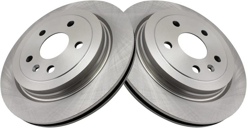 TRQ Rear Brake Rotor Set Vented Compatible with 2008-2019 Cadillac CTS 2010-2015 Chevrolet Camaro - Image 3