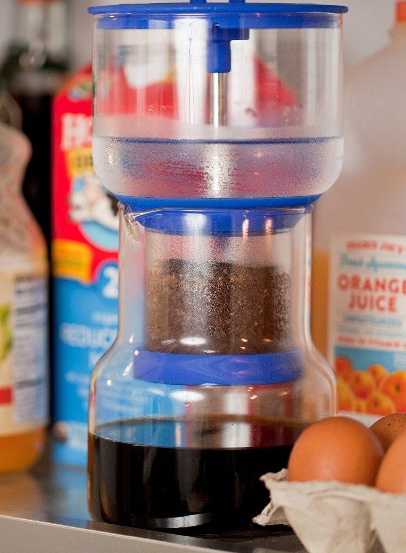 Bruer Cold Brew Coffee Maker – Made of Borosilicate Glass, Stainless Steel, Food Grade Silicone, Adjustable Valve for Perfect Coffee I Capacity -20 Fl oz I Color -Grey - Image 4