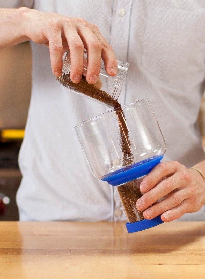 Bruer Cold Brew Coffee Maker – Made of Borosilicate Glass, Stainless Steel, Food Grade Silicone, Adjustable Valve for Perfect Coffee I Capacity -20 Fl oz I Color -Grey - Image 3