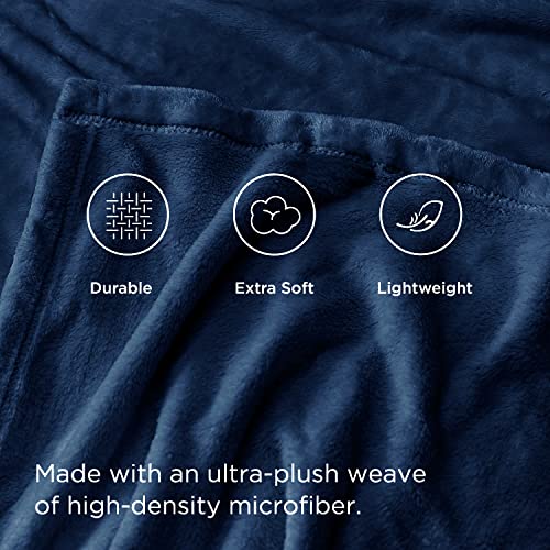 VAS COLLECTIONS Premium Plush Summer Single Bed Dohar/AC Blanket | 300 GSM Reversible Lightweight Cozy Soft for Bed, Sofa, Couch, Travel & Camping| 225x150 cm - Blue. - Image 2