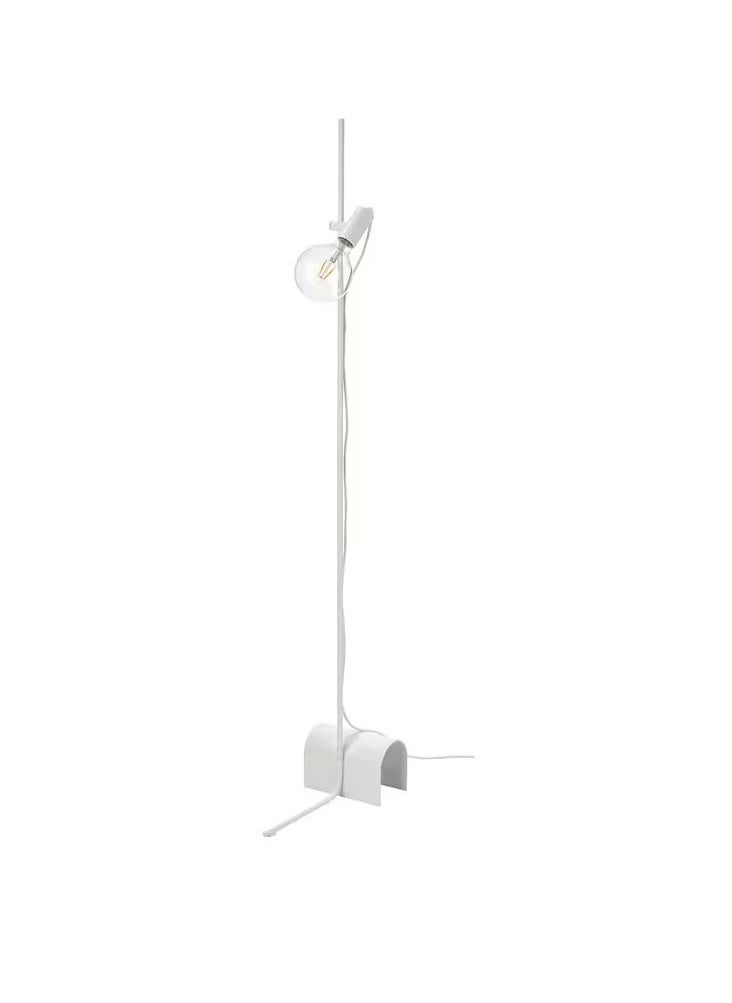 Floor Lamp With Light Bulb White