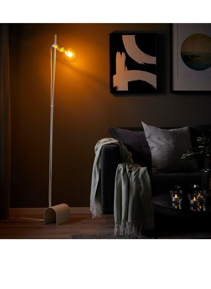 Floor Lamp With Light Bulb White