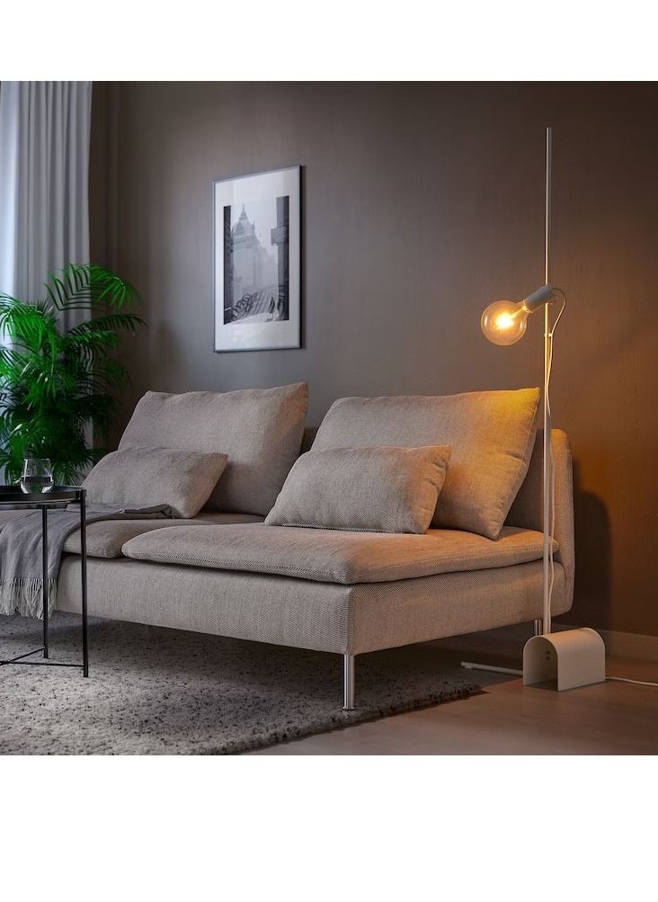Floor Lamp With Light Bulb White