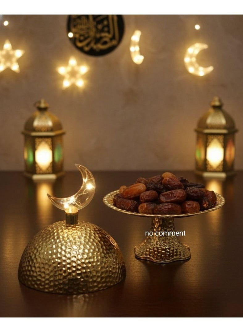 Ramadan date tray, 32x22 cm crescent moon - Image 1