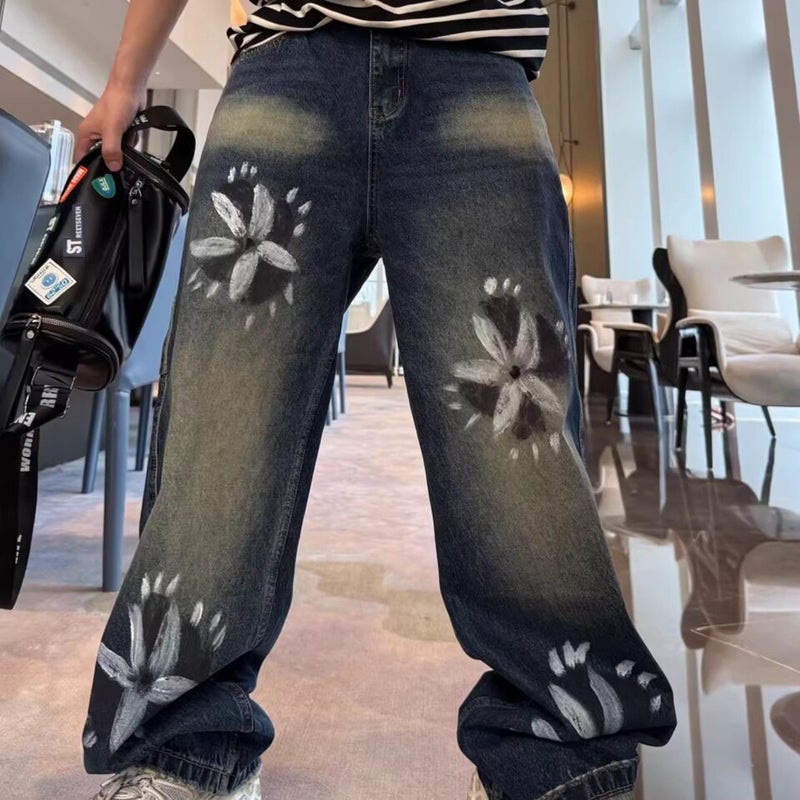 Unisex Classic Denim Jeans Loose Fit Daily Outdoor Wear - Image 2
