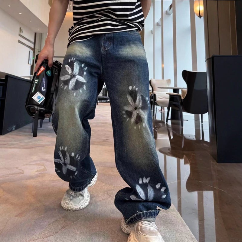 Unisex Classic Denim Jeans Loose Fit Daily Outdoor Wear - Image 5