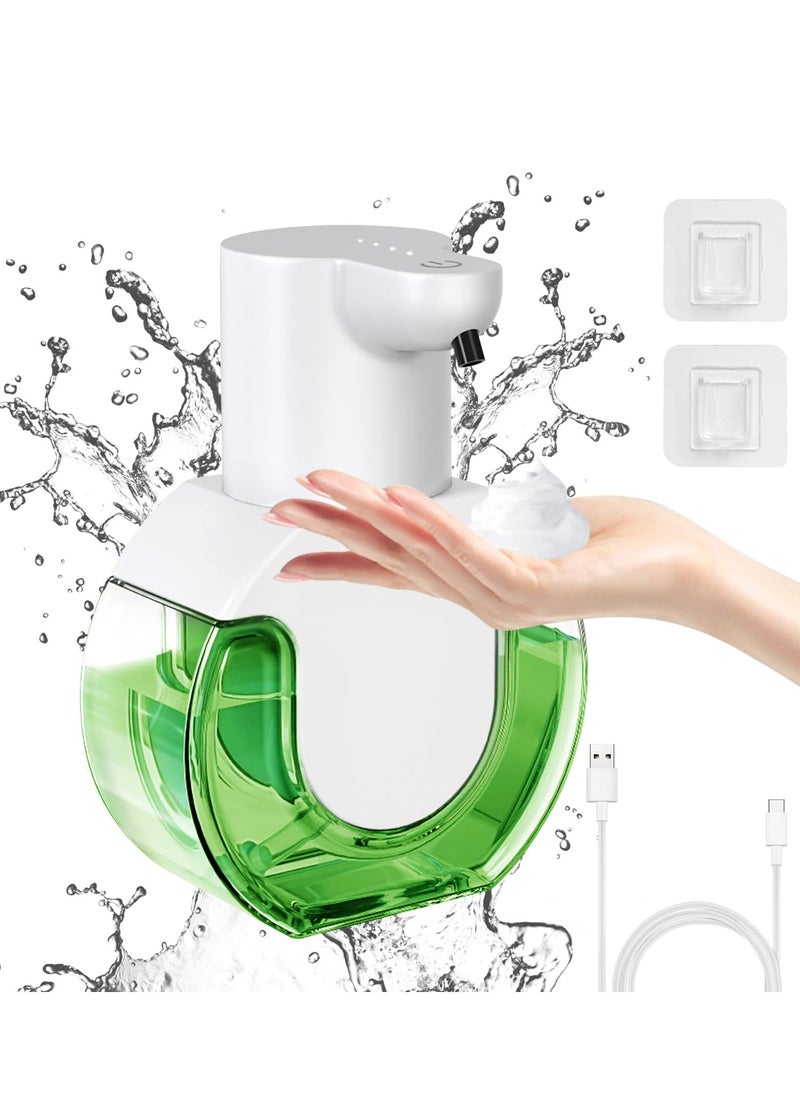 SYOSI Automatic Foaming Soap Dispenser Touchless Rechargeable Hand Soap Dispenser 4-Level Adjustable Foam Volume  USB Rechargeable 420ML Wall Mount Soap Dispenser for Bathroom Kitchen  - Image 1