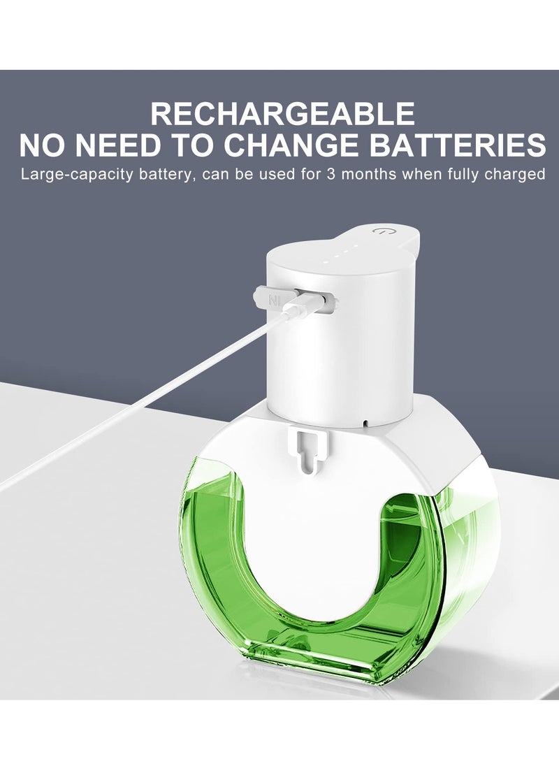 SYOSI Automatic Foaming Soap Dispenser Touchless Rechargeable Hand Soap Dispenser 4-Level Adjustable Foam Volume  USB Rechargeable 420ML Wall Mount Soap Dispenser for Bathroom Kitchen  - Image 4