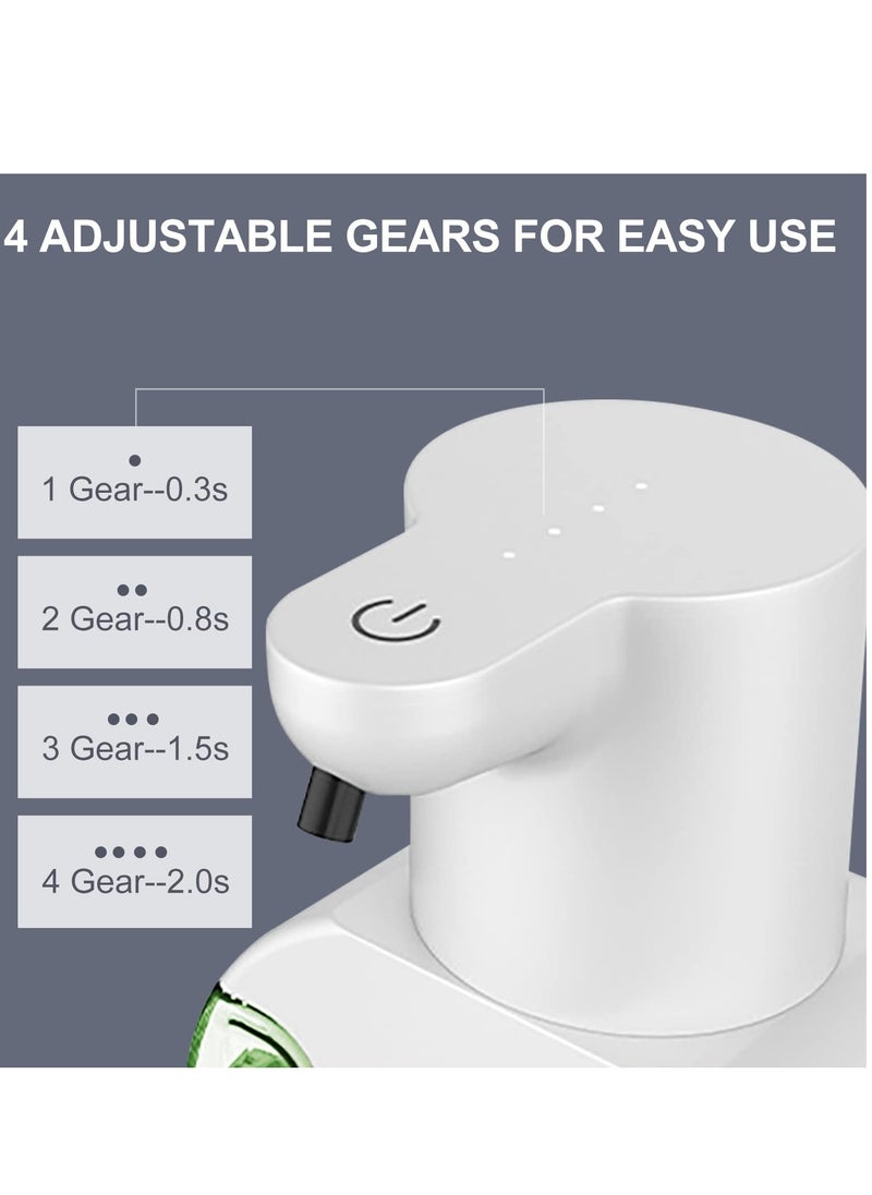 SYOSI Automatic Foaming Soap Dispenser Touchless Rechargeable Hand Soap Dispenser 4-Level Adjustable Foam Volume  USB Rechargeable 420ML Wall Mount Soap Dispenser for Bathroom Kitchen  - Image 3
