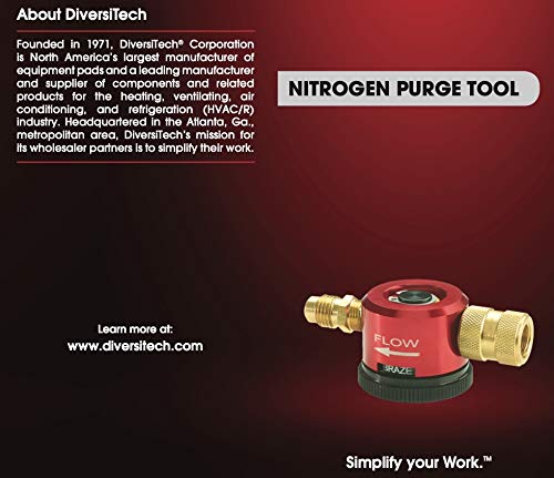 DiversiTech DP-1 Nitrogen Purge Tool, Essential HVAC Equipment for Air Conditioning System Maintenance, Durable Aluminum, Red - Image 3