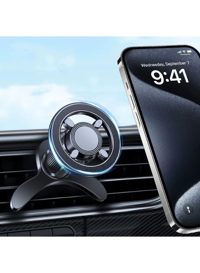 GALUIN 2026 Car Phone Holder - Magsafe Navigation Strong Magnetic Metal Air Vent Navigation Phone Holder Universal - Image 2