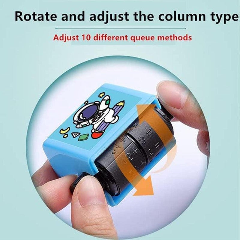 PURAM Digital Teaching Roller Stamp, Addition and Subtraction Seal Arithmetic Artifact, Calculation Math Educational Teaching Stamp, Random Color - Image 5