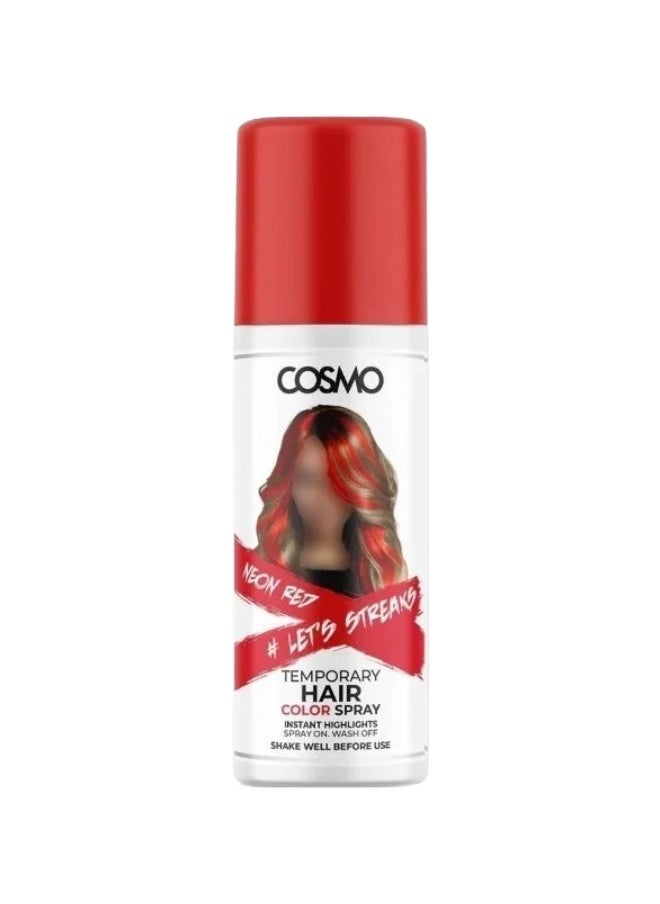 COSMO Cosmo hair color spray, red, 100 ml, suitable for all hair types 