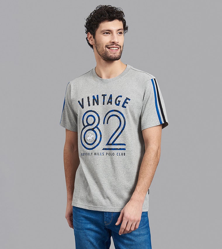 Beverly Hills Polo Club Logo Crew Neck Short Sleeves Men's T-Shirt