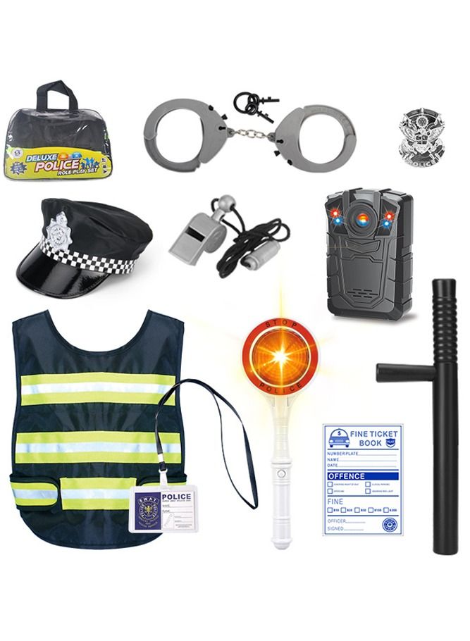 AMERTEER Children Simulation Police Suit Toy Professional Cosplay Dress Up Props for Imaginative Play and Role Playing Experience - Image 1
