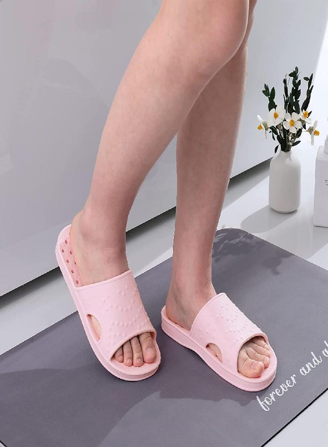 Shevalues shevalues Shower Shoes for Women with Arch Support Quick Drying Pool Slides Lightweight Beach Sandals with Drain Holes, Pink-Update Version 9.5-10.5 Women /8-9 Men - Image 2