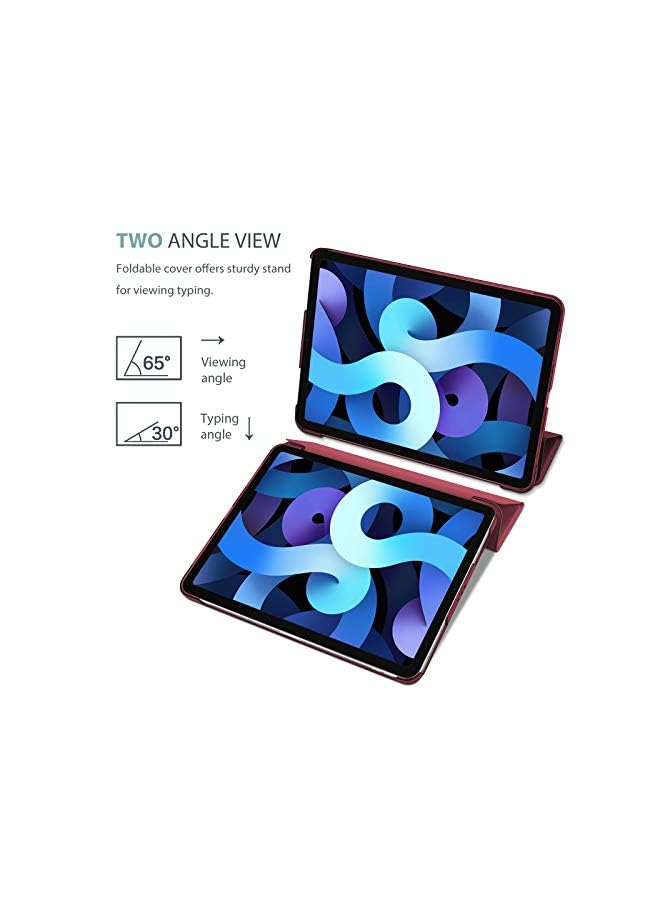 Procases iPad Air 4 Case 10.9 Inch 2020 iPad Air 4th Generation Case A2316 A2324 A2325 A2072, Slim Stand Hard Back Shell Protective Smart Cover Cases for iPad Air 10.9" 4th Gen 2020 –Wine - Image 5
