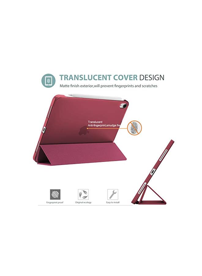 Procases iPad Air 4 Case 10.9 Inch 2020 iPad Air 4th Generation Case A2316 A2324 A2325 A2072, Slim Stand Hard Back Shell Protective Smart Cover Cases for iPad Air 10.9" 4th Gen 2020 –Wine - Image 4